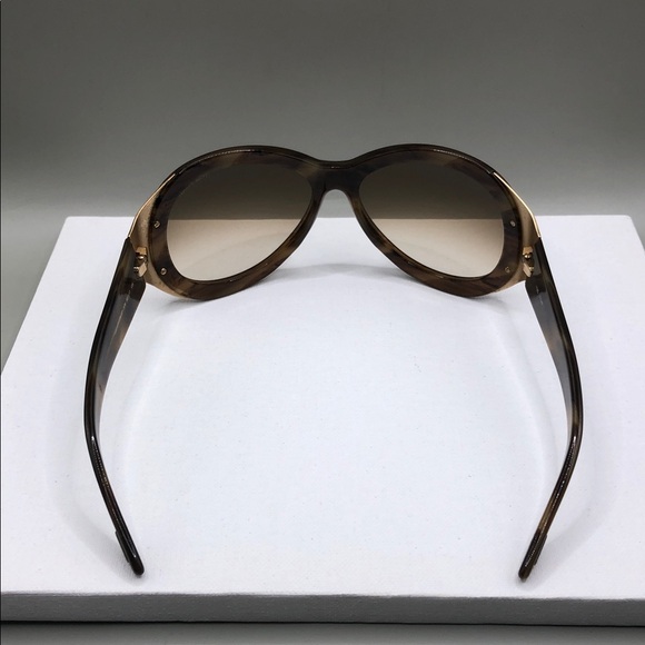 TOM FORD ELISABETH TF27 Sunglasses in color 376 Brown Gradient Oversized Shield. - Picture 8 of 14